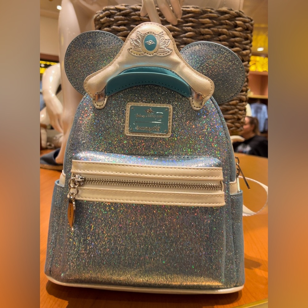 Loungefly : Disney Cruise Line - glitery blue sailor hat design